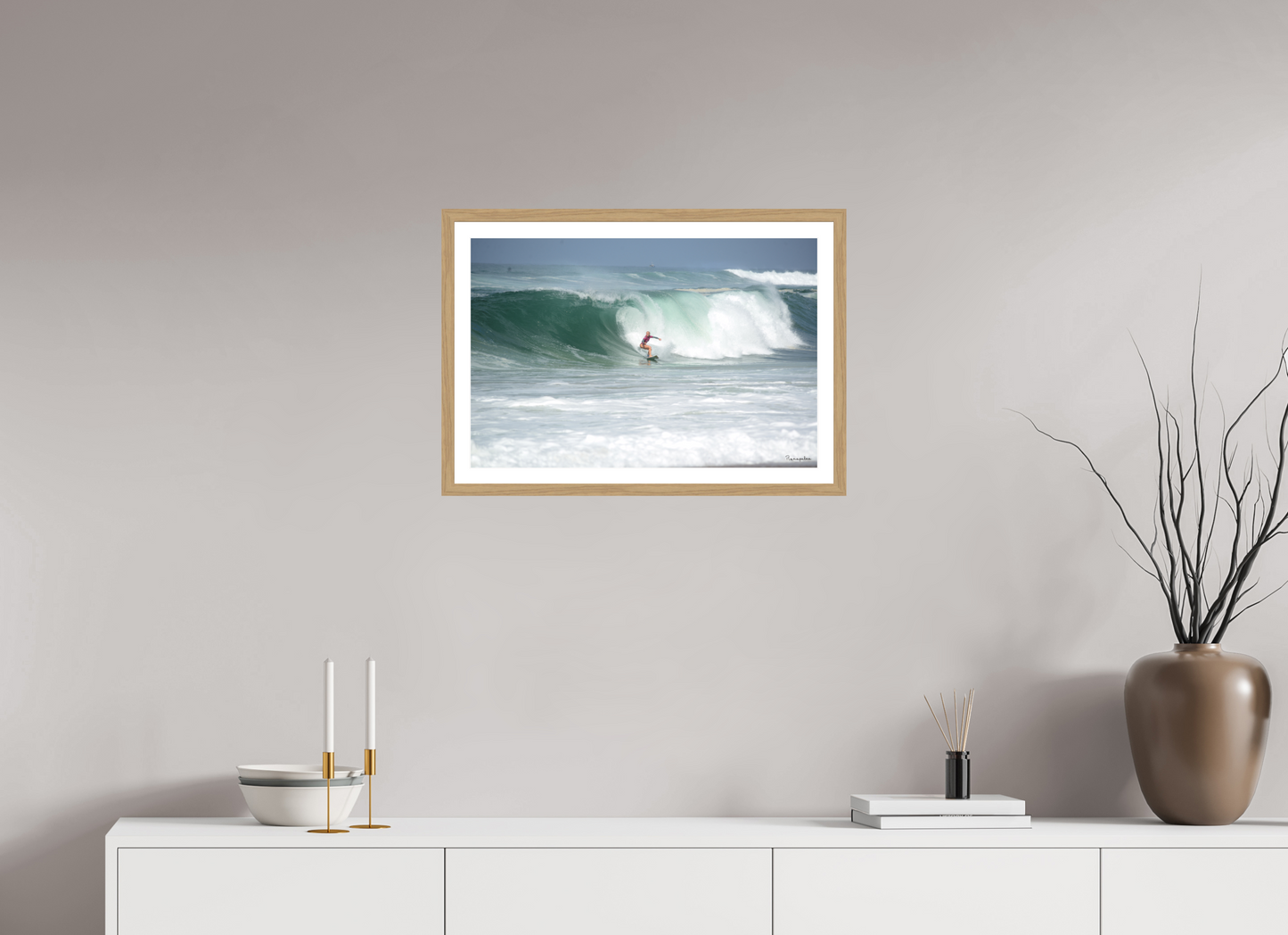 60 x 40 cm, Tirage argentique brillant, cadre chêne, verre anti-reflet et anti-UV [Picture]: Roxy Pro 2019