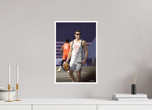 30 x 45 cm, Tirage Ultra Brillant [Picture]: JO Paris 2024 - Basket ball 3x3 at the urban park at La Concorde (1)