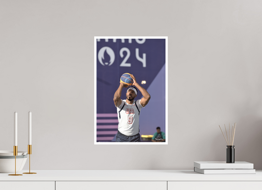 30 x 45 cm, Tirage Ultra Brillant [Picture]: JO Paris 2024 - Basket ball 3x3 at the urban park at La Concorde (2)