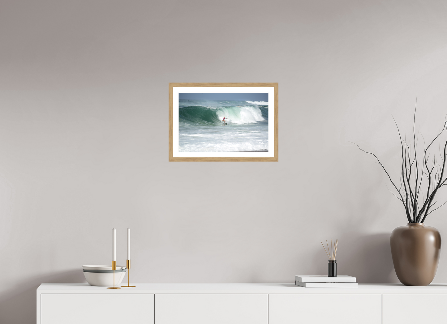 45 x 30 cm, Tirage argentique brillant, cadre chêne, verre anti-reflet et anti-UV [Picture]: Roxy Pro 2019