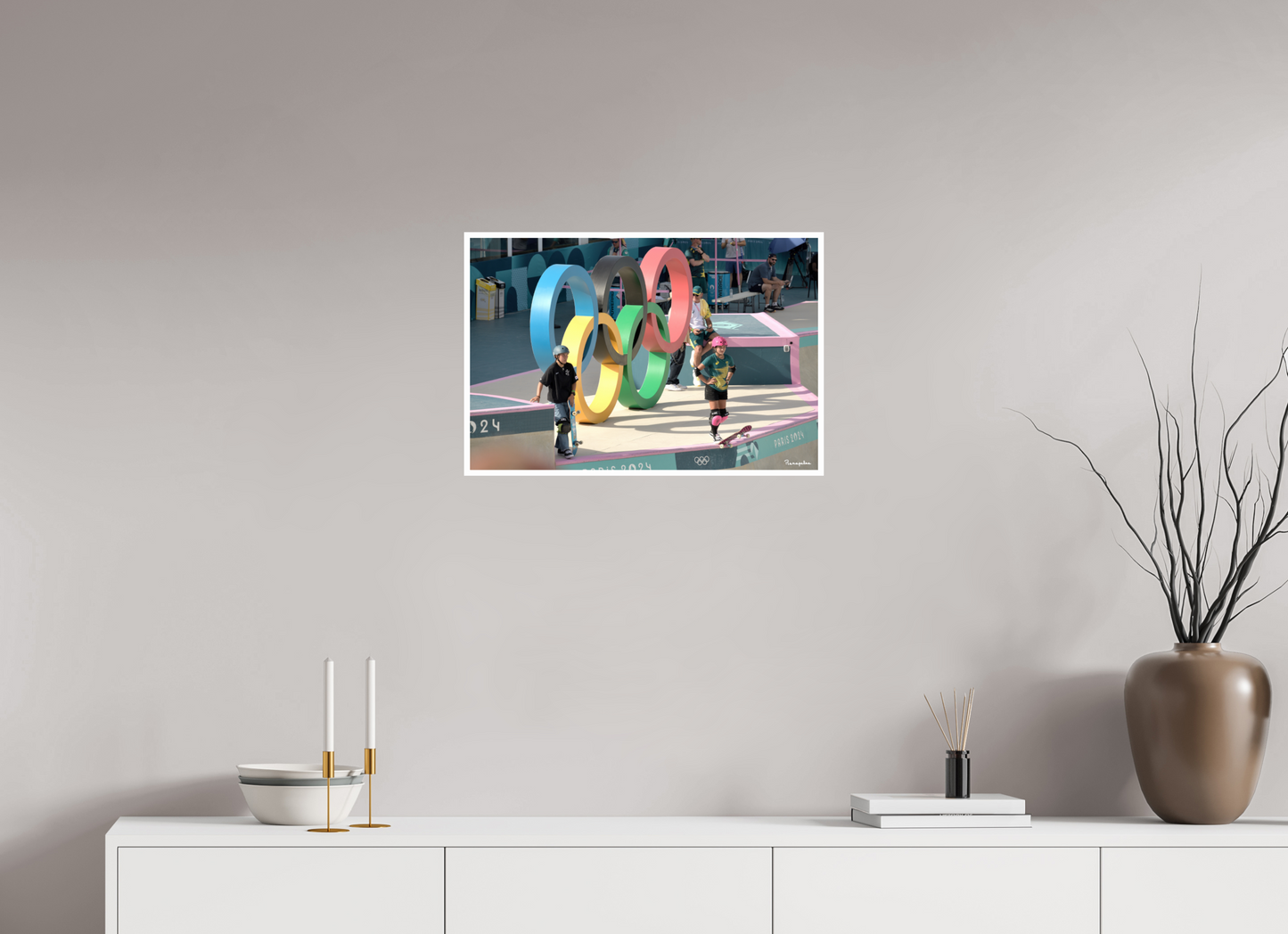 60 x 40 cm, Tirage Ultra Brillant [Picture]: JO Paris 2024 - Skate at the urban park at La Concorde (2)