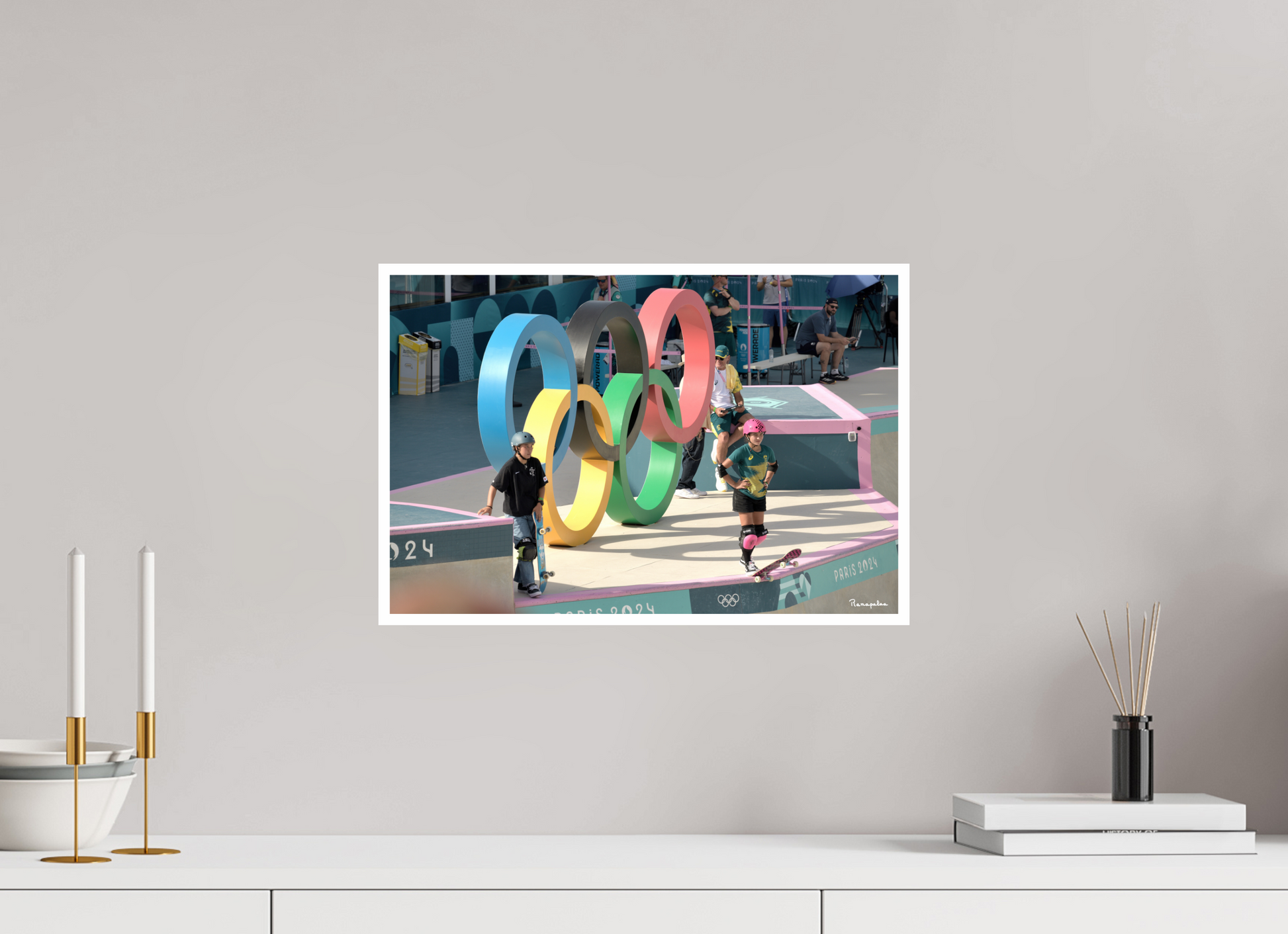 45 x 30 cm, Tirage Ultra Brillant [Picture]: JO Paris 2024 - Skate at the urban park at La Concorde (2)