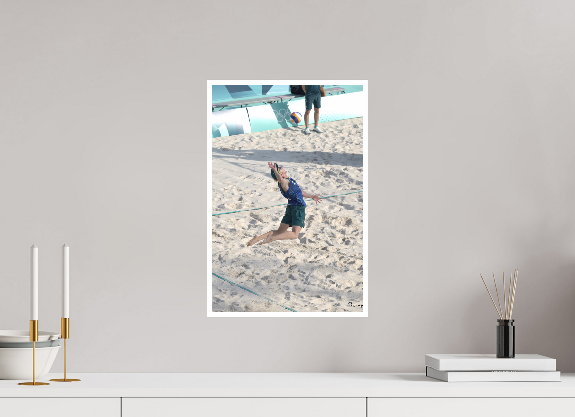 30 x 45 cm, Tirage Ultra Brillant [Picture]: JO Paris 2024 - Men beach volley at Eiffel Tower Stadium (1)